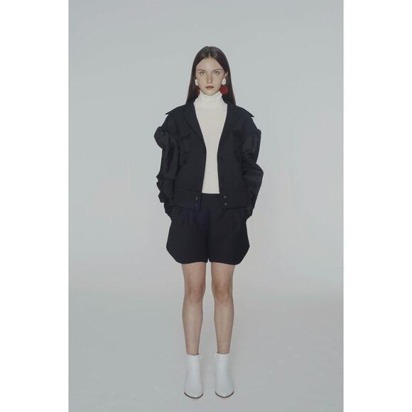 Sunday life Paris Tania red wool blend shorts women’s 38 (small) - Picture 3 of 12